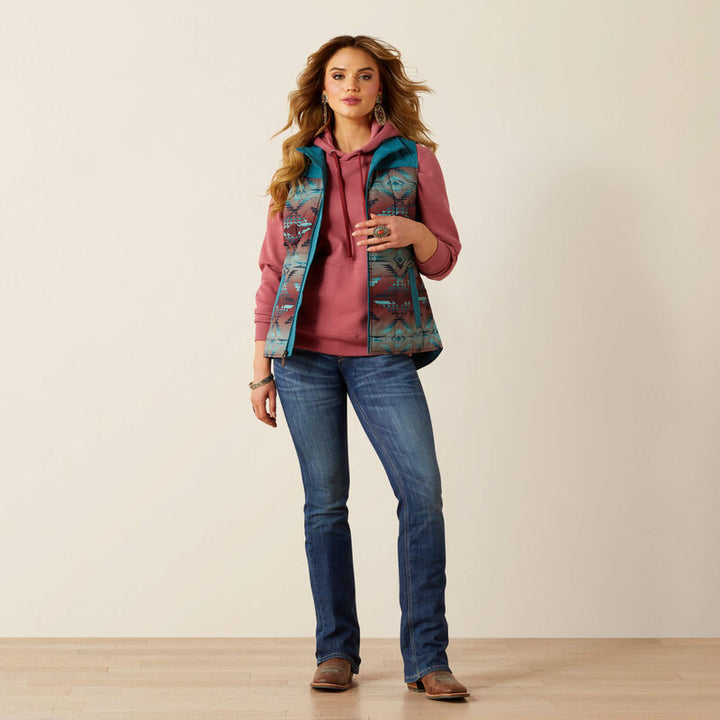 Ariat Women's Dragonfly Inez Blanket Print REAL Crius Vest