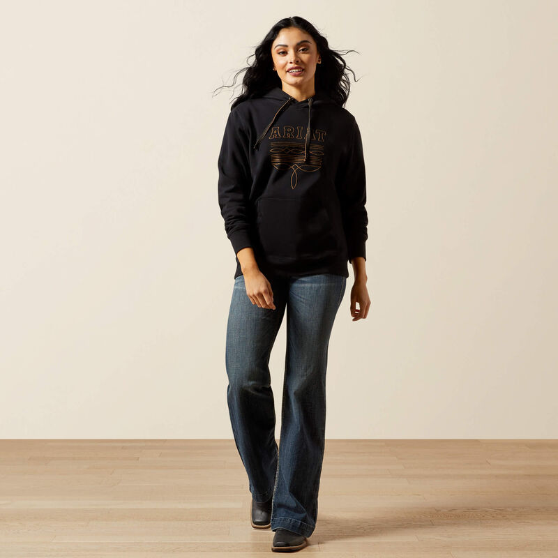 Ariat Women's Black Booted Logo Hoodie