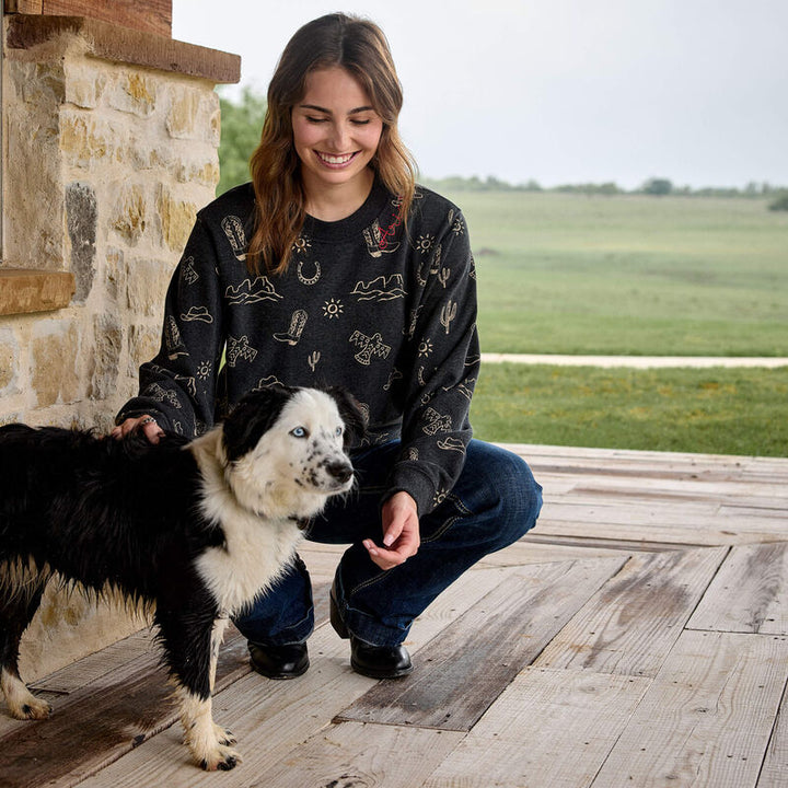 Ariat Women's Black Heather Essential Crew Sweatshirt