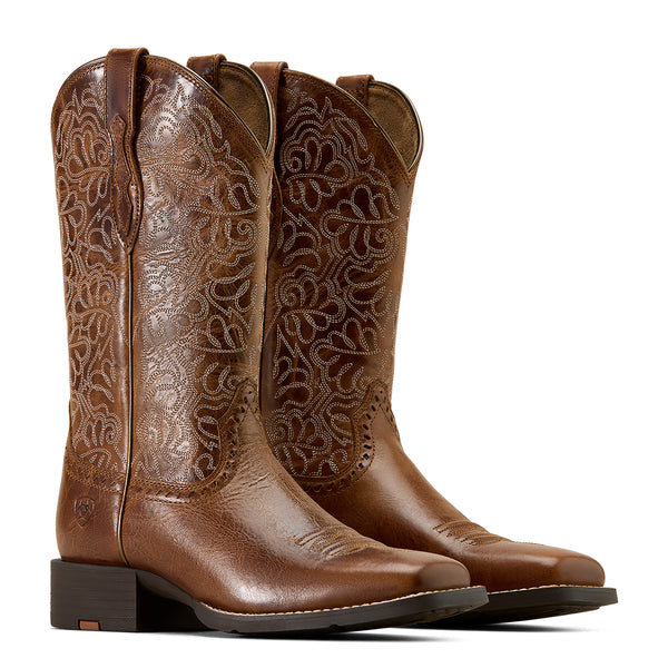 Ariat Women's Aged Tan Round Up Remuda Western Boot
