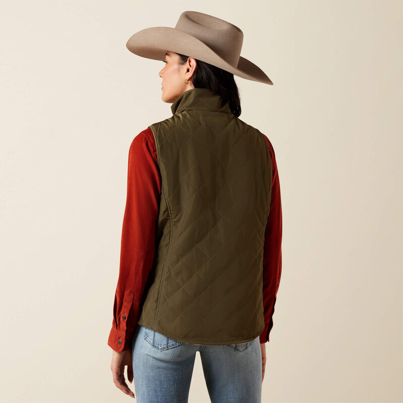 Ariat Women's Ivy Green Dilon 2.0 Reversible Insulated Vest