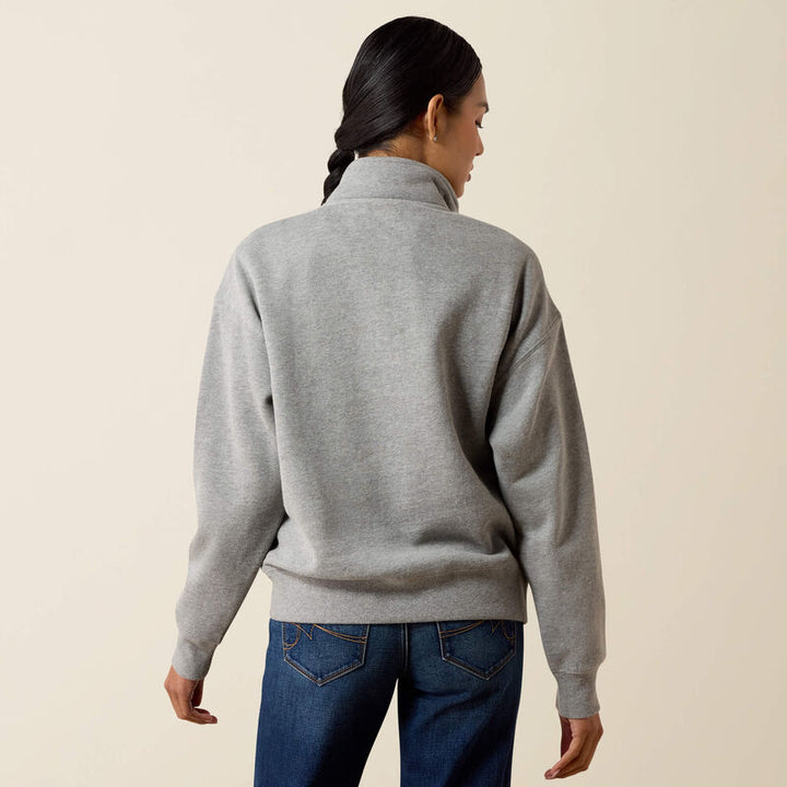 Ariat Women's Heather Grey Selena 1/2 Zip Sweatshirt