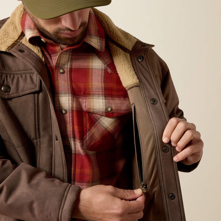 Ariat Men's Wren Faux Leather Vernon Sherpa 2.0 Jacket