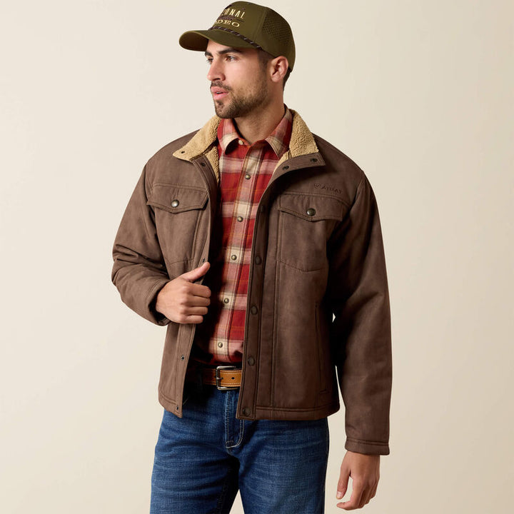 Ariat Men's Wren Faux Leather Vernon Sherpa 2.0 Jacket