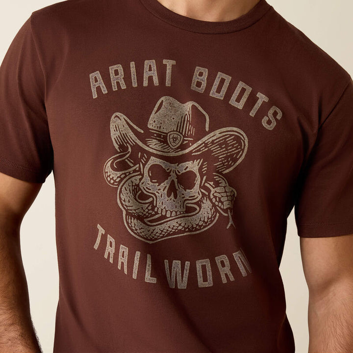 Ariat Men's Deep Mahogany Desert Skull T-Shirt