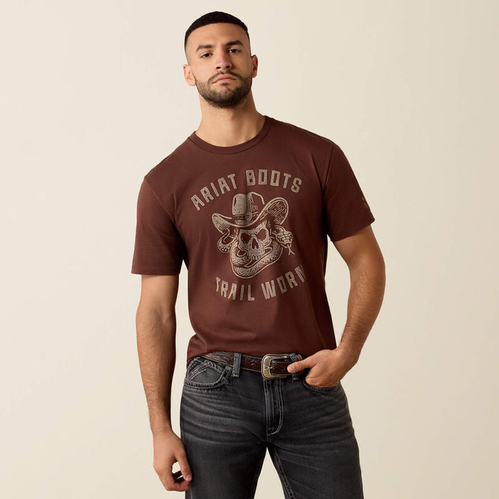 Ariat Men's Deep Mahogany Desert Skull T-Shirt