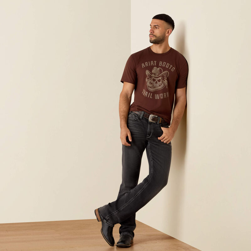 Ariat Men's Deep Mahogany Desert Skull T-Shirt