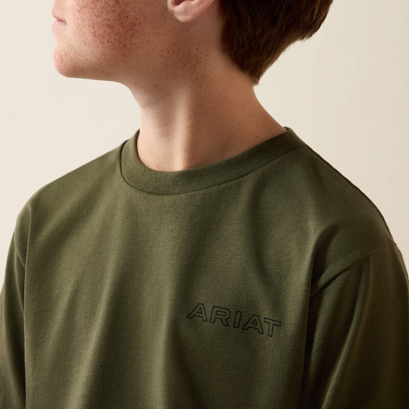 Ariat Boy's Grape Leaf Rust Serape Shield T-Shirt