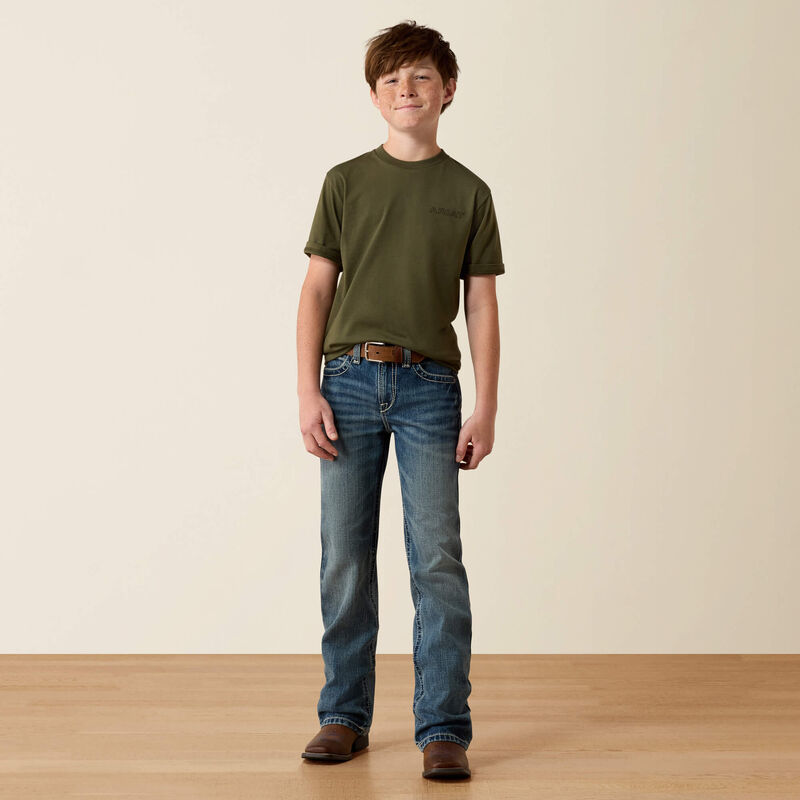 Ariat Boy's Grape Leaf Rust Serape Shield T-Shirt
