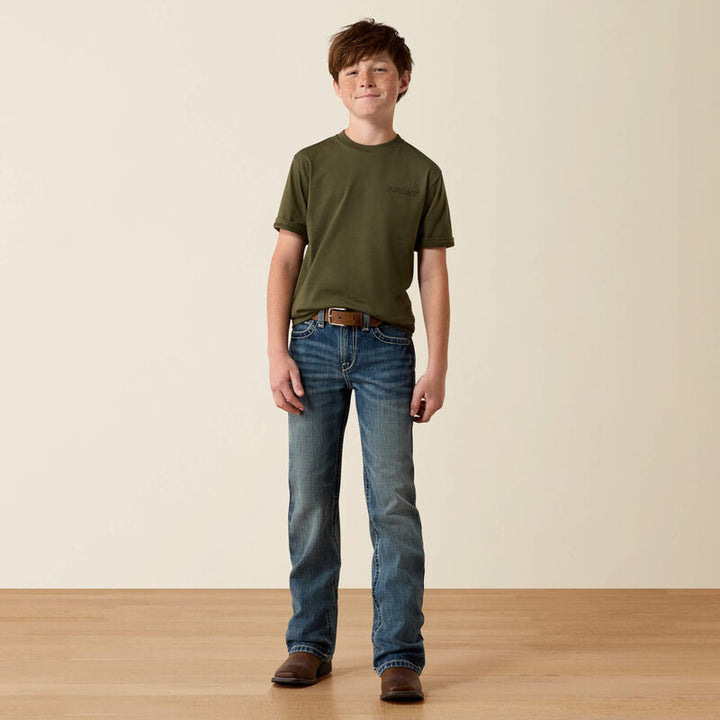 Ariat Boy's Grape Leaf Rust Serape Shield T-Shirt