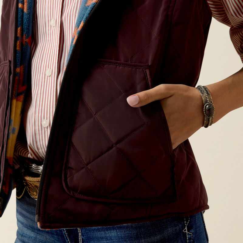 Ariat Women's Chocolate Plum Dilon 2.0 Reversible Insulated Vest