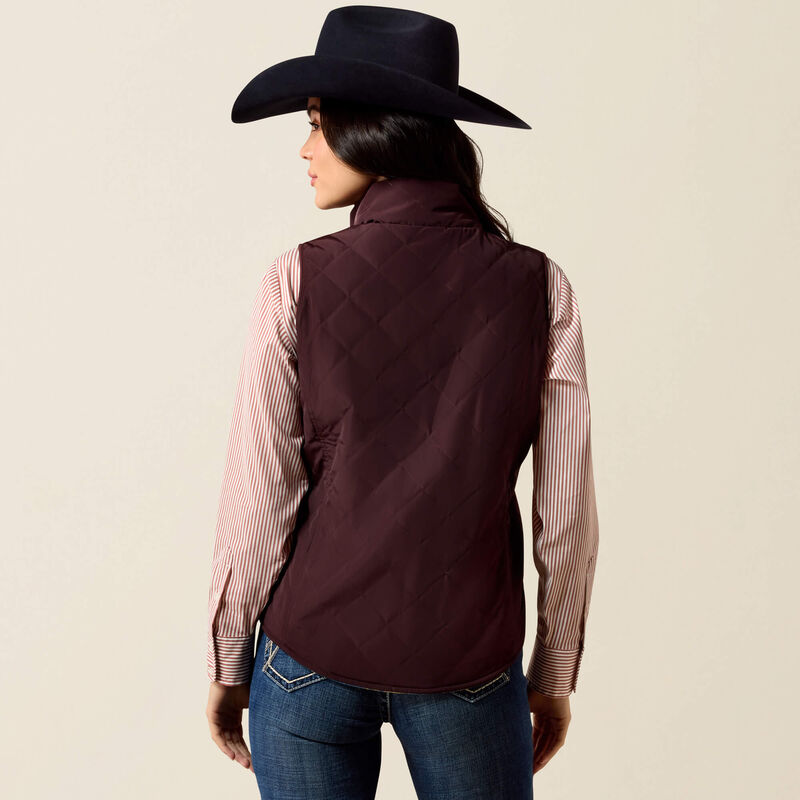 Ariat Women's Chocolate Plum Dilon 2.0 Reversible Insulated Vest
