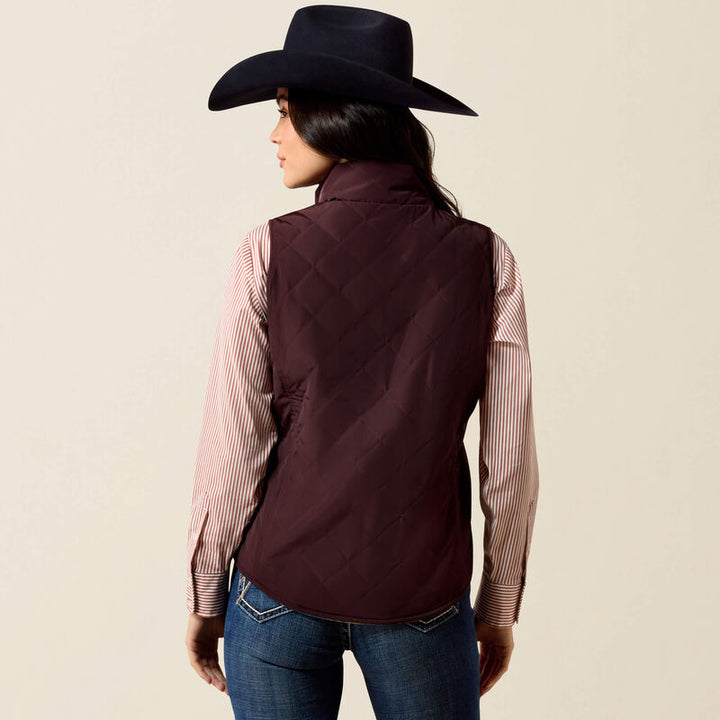 Ariat Women's Chocolate Plum Dilon 2.0 Reversible Insulated Vest