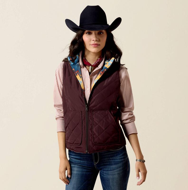 Ariat Women's Chocolate Plum Dilon 2.0 Reversible Insulated Vest