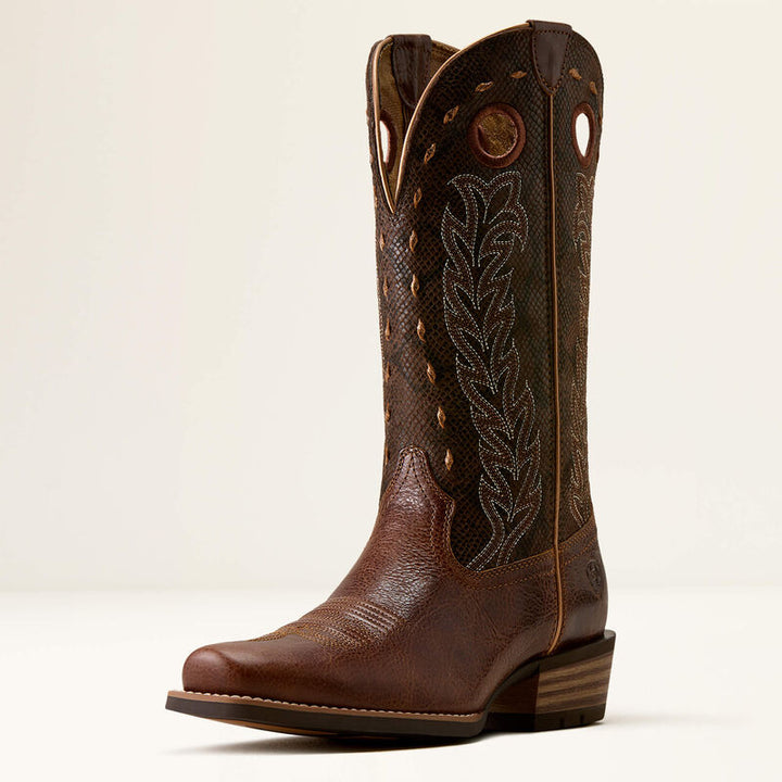 Ariat Women's Chocolate Snake Print Lucera Cutter Toe Boot