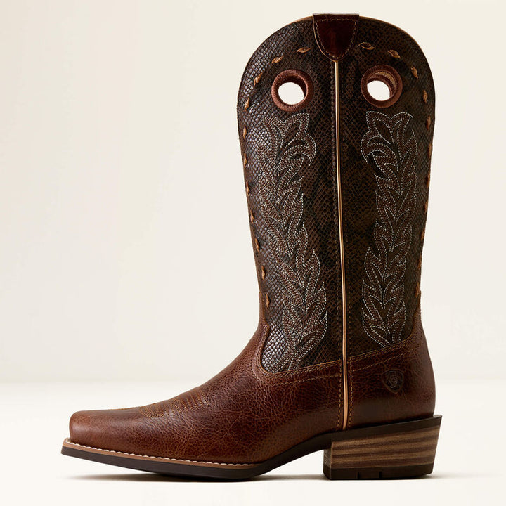 Ariat Women's Chocolate Snake Print Lucera Cutter Toe Boot