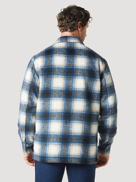 Wrangler Men's Tannin Quilt Lined Flannel Shirt Jacket