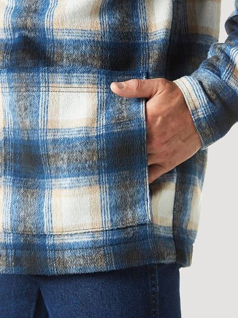 Wrangler Men's Tannin Quilt Lined Flannel Shirt Jacket