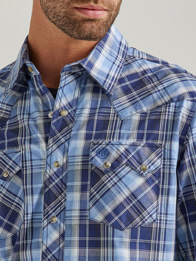 Wrangler Men's Retro Modern Fit Long Sleeve Snap Shirt