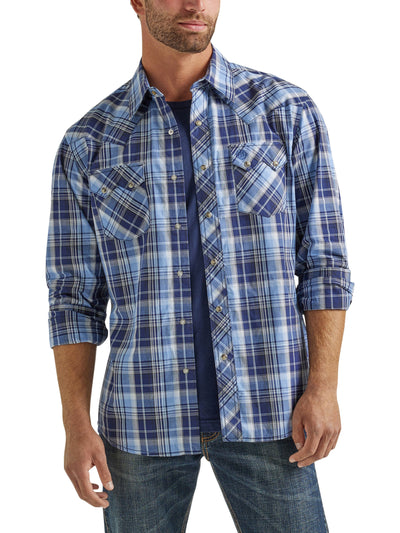 Wrangler Men's Retro Modern Fit Long Sleeve Snap Shirt