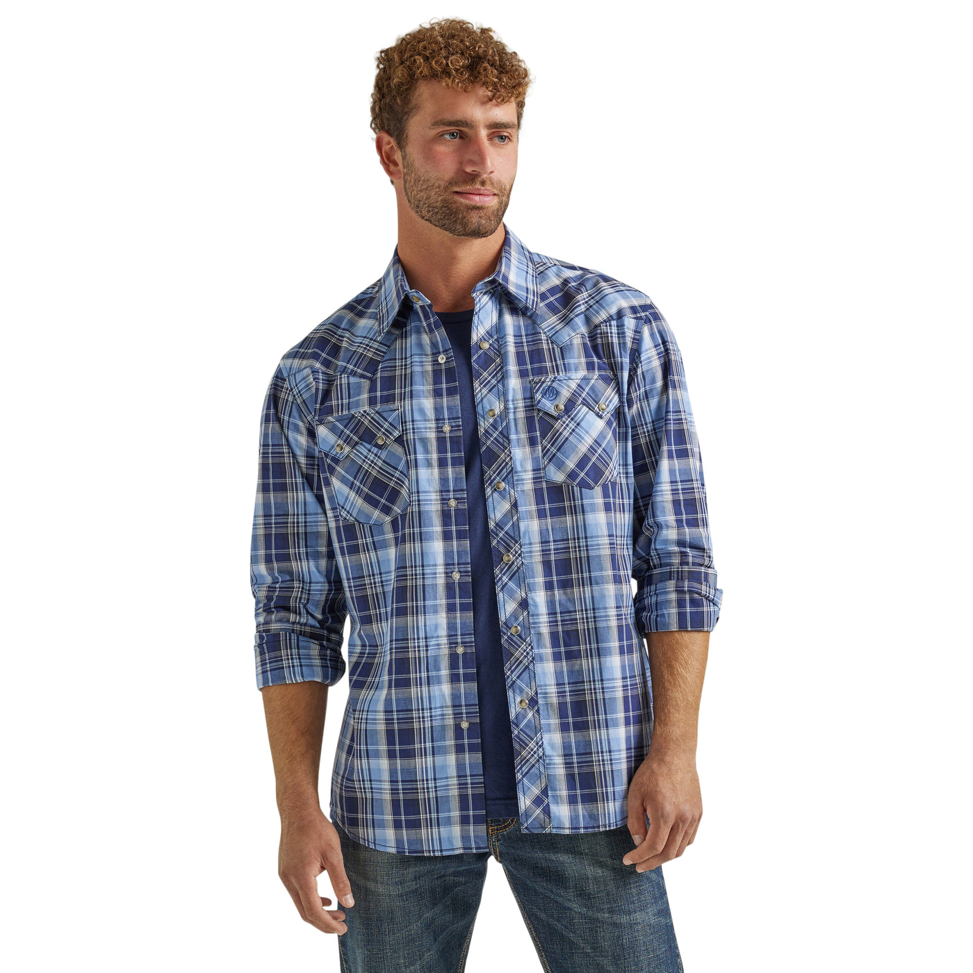 Wrangler Men's Retro Modern Fit Long Sleeve Snap Shirt