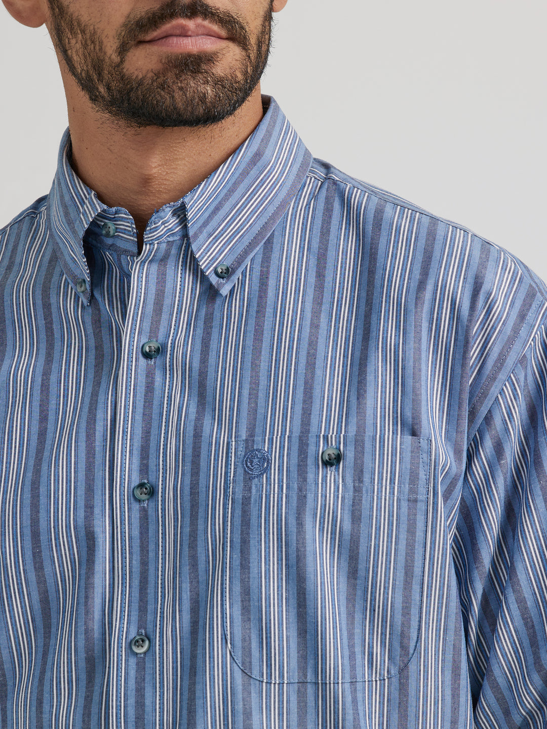 Wrangler Men's George Strait One Pocket Long Sleeve Shirt