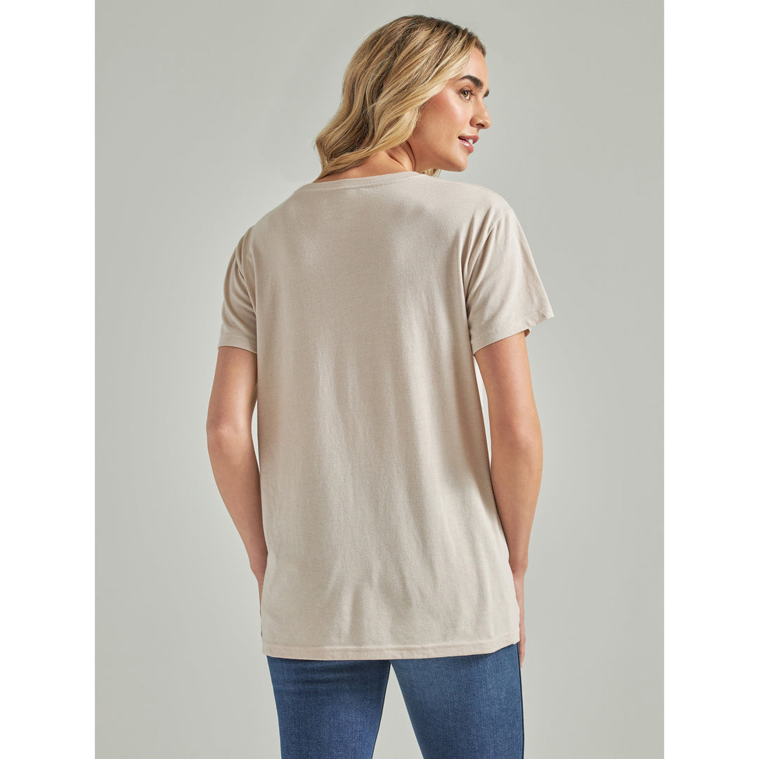 Wrangler Women's Tan Pyramid Western Boyfriend Graphic Tee