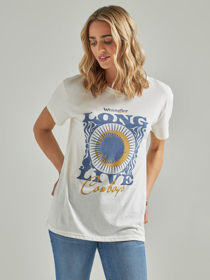 Wrangler Women's Long Live Western Boyfriend Graphic Tee