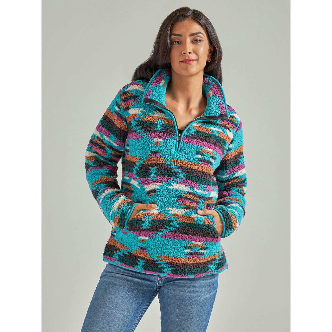 Women's Wrangler Retro Quarter-Zip Sherpa Pullover