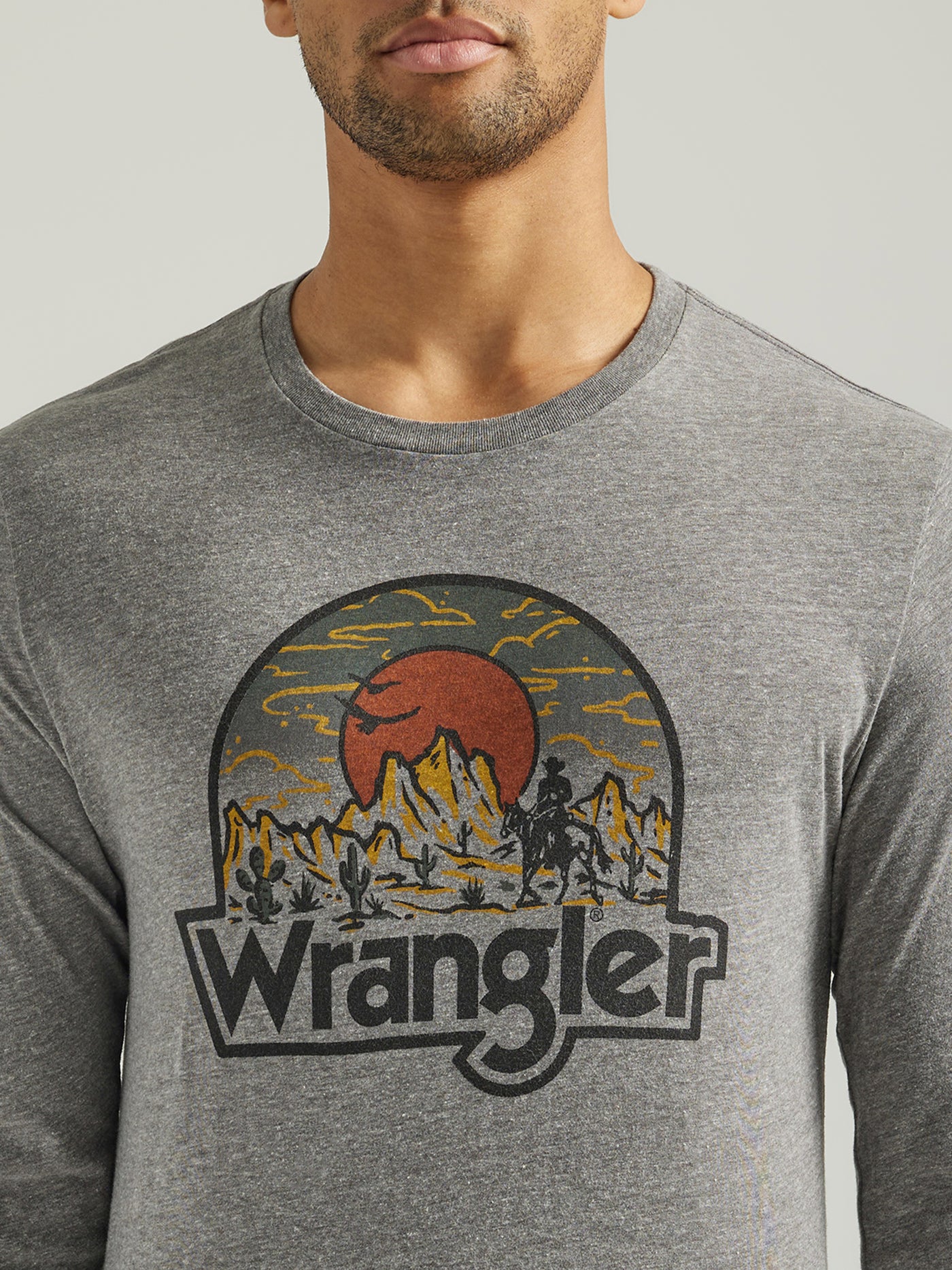 Wrangler Men's Long Sleeve Desert Sunrise Tee