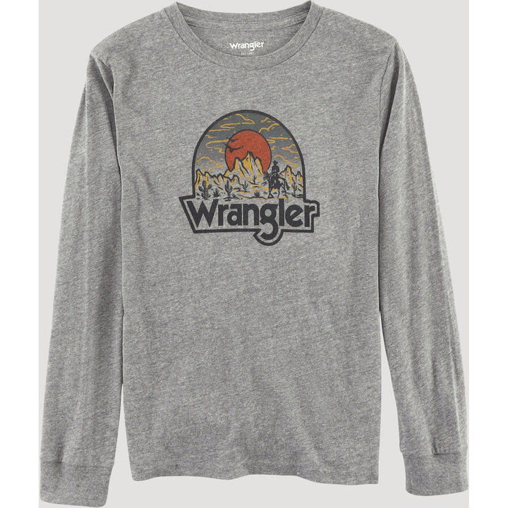Wrangler Boy's Desert Logo Long Sleeve Tee