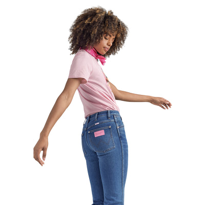 Wrangler Women's Barbie Positive Pink Cowgirl Graphic Tee