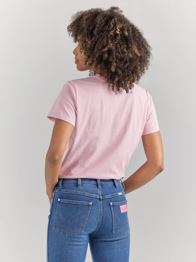 Wrangler Women's Barbie Positive Pink Cowgirl Graphic Tee