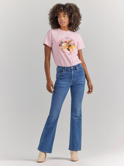 Wrangler Women's Barbie Positive Pink Cowgirl Graphic Tee