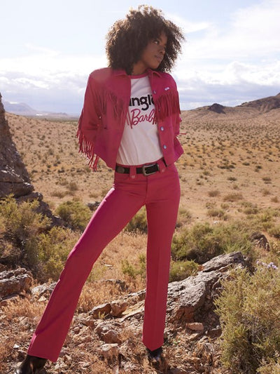 Wrangler Women's Barbie Pink High Rise Wrancher Pant