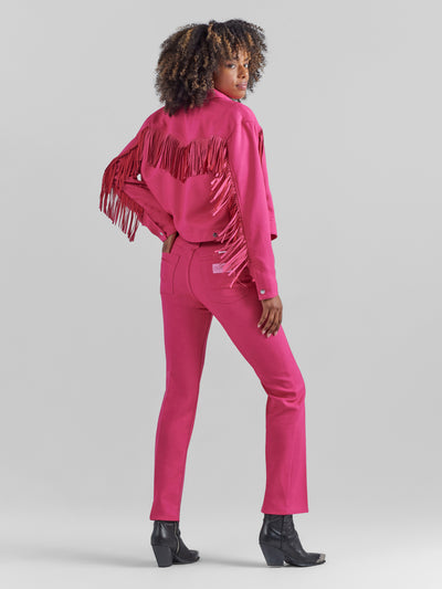 Wrangler Women's Barbie Pink High Rise Wrancher Pant