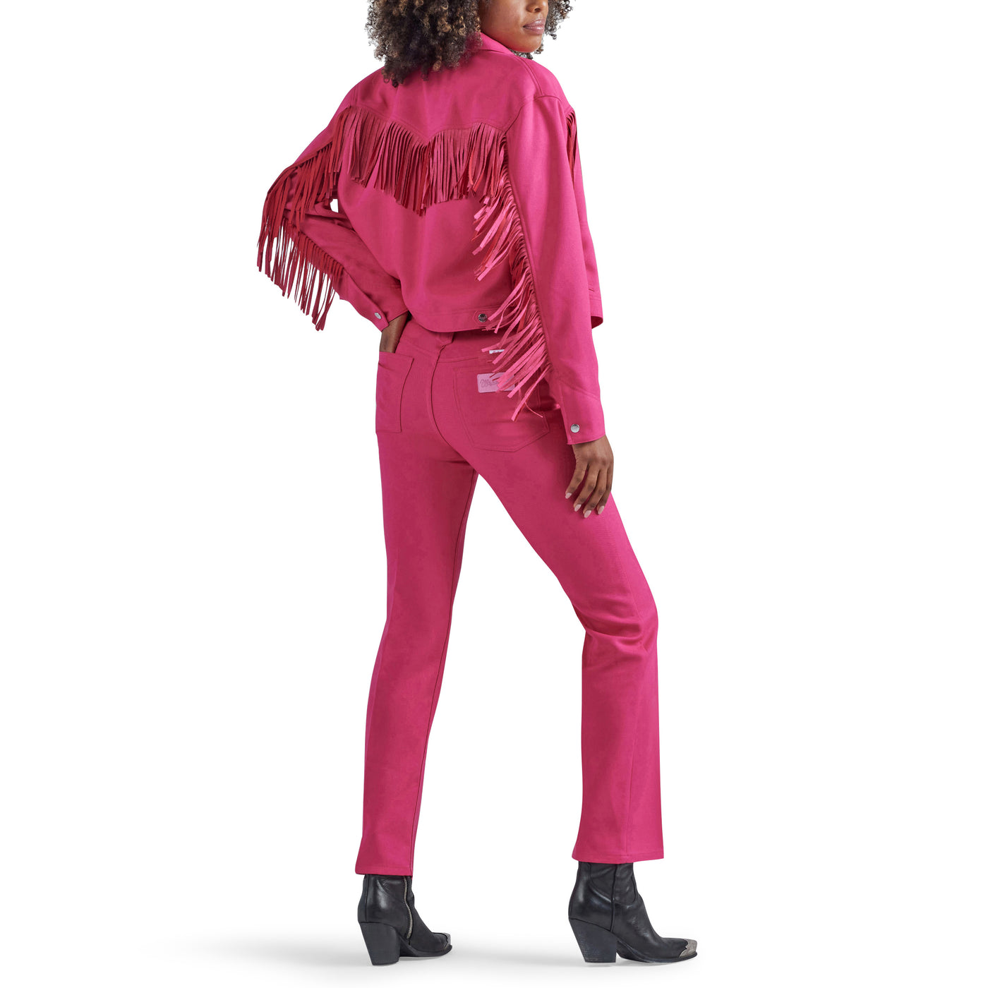 Wrangler Women's Barbie Pink High Rise Wrancher Pant