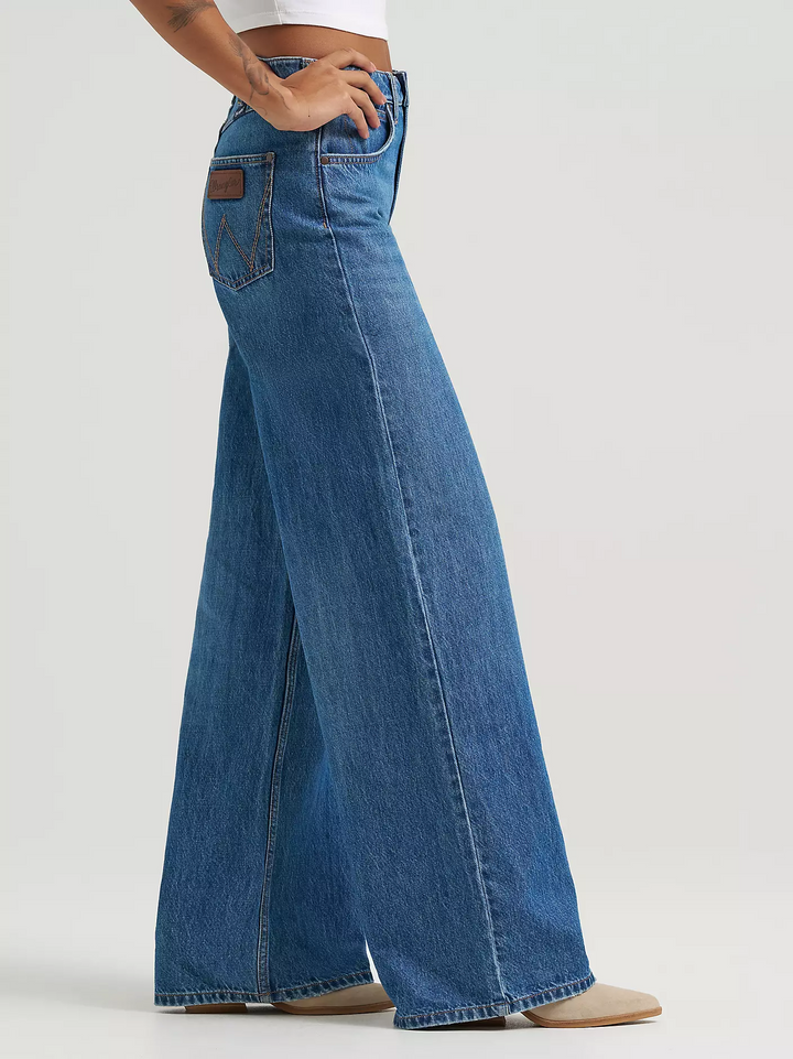 Wrangler Women's Yvette Retro Bailey High Rise Wide Leg Jean