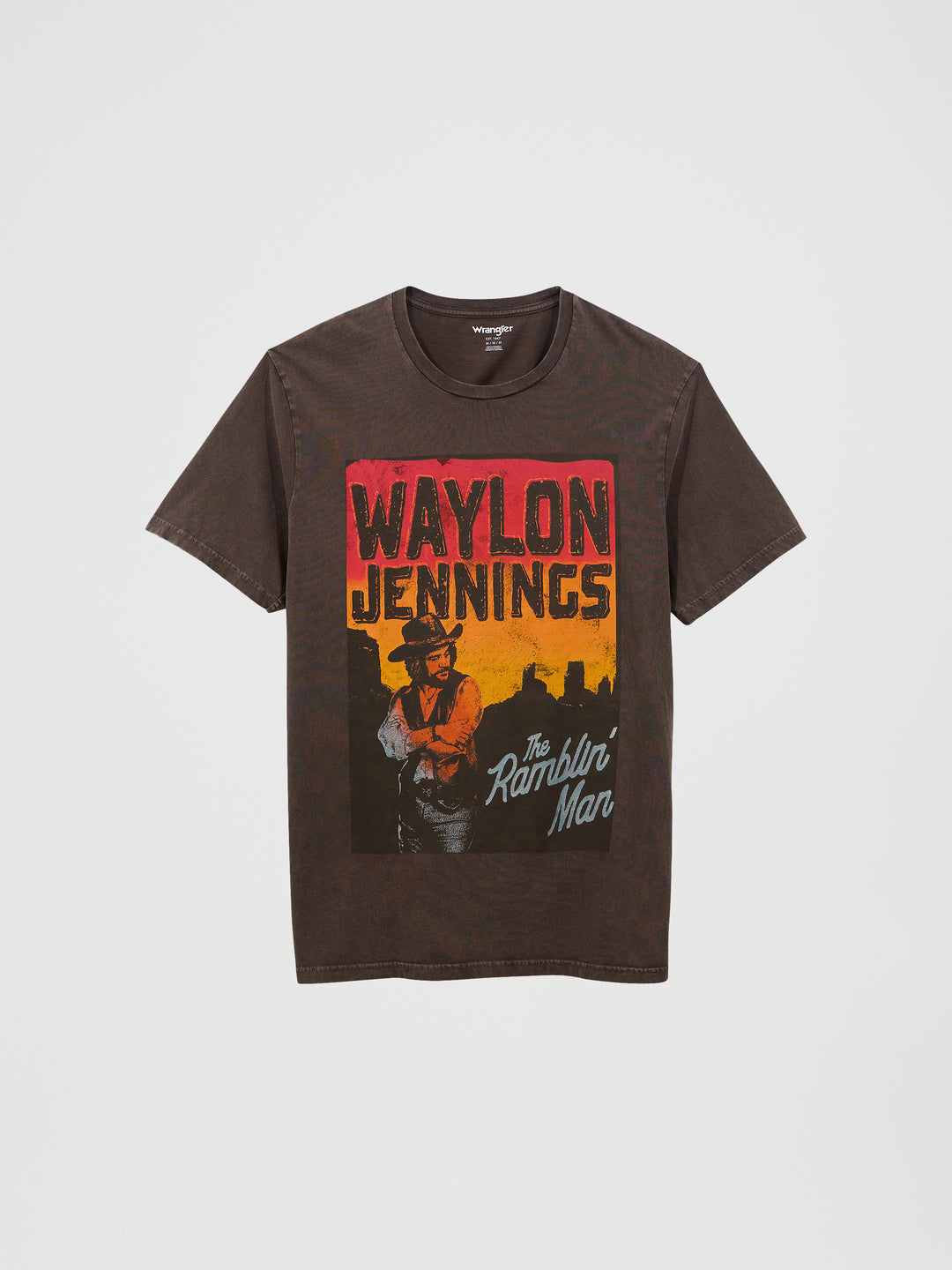 Wrangler Men's Chocolate Plum Waylon Jennings Tee