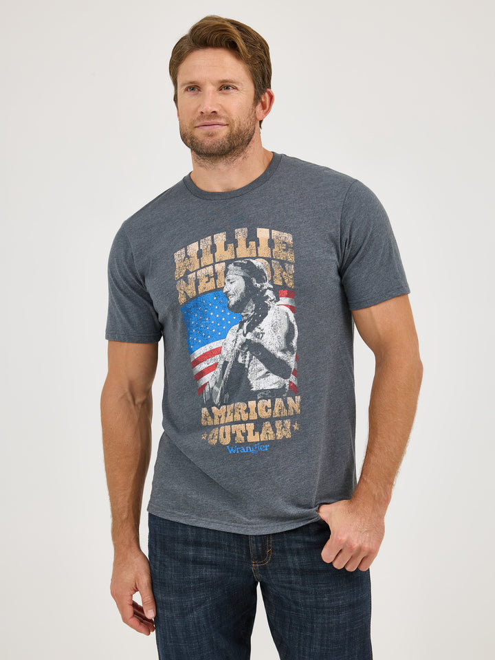 Wrangler Men's Asphalt Willie Nelson Tee