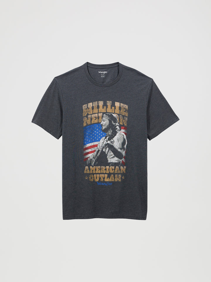 Wrangler Men's Asphalt Willie Nelson Tee