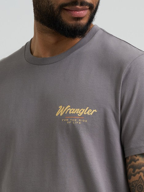 Wrangler Men's Quiet Shade Bucking Cowboy Tee