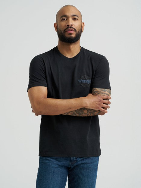 Wrangler Men's Jet Black Cowboy Graphic Tee