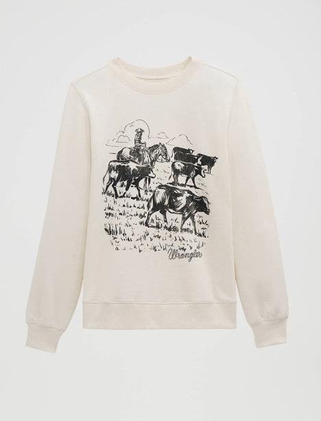 Wrangler Women's Egret Cattle Drive Pullover