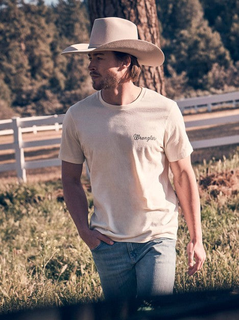 Wrangler Men's Antique White Golden Hour Southwestern Graphic Tee