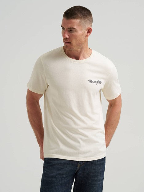 Wrangler Men's Antique White Golden Hour Southwestern Graphic Tee