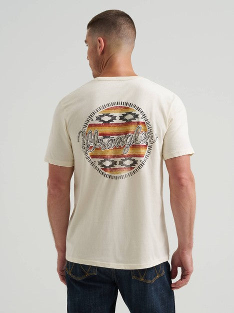 Wrangler Men's Antique White Golden Hour Southwestern Graphic Tee