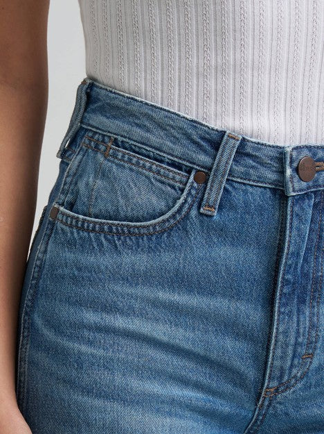 Wrangler Women's Milena Retro Bailey High Rise Wide Leg Cuffed Jean