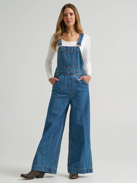 Wrangler Women's Denver Retro Bailey Wide Leg Overalls