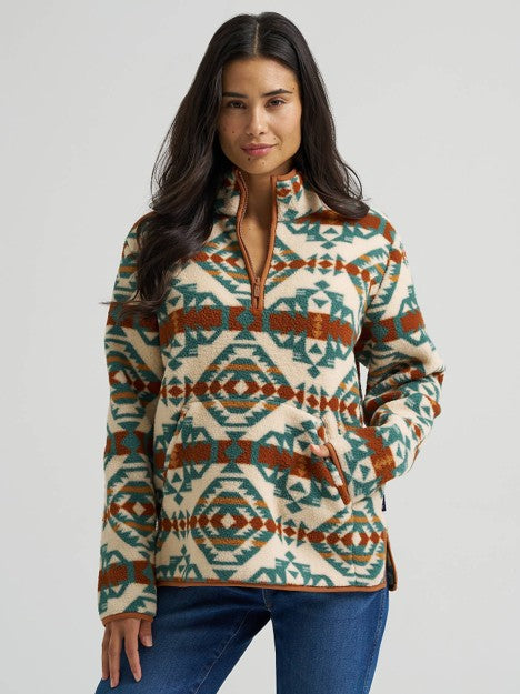 Wrangler Women's Pale Prairie High Plains Sherpa Pullover